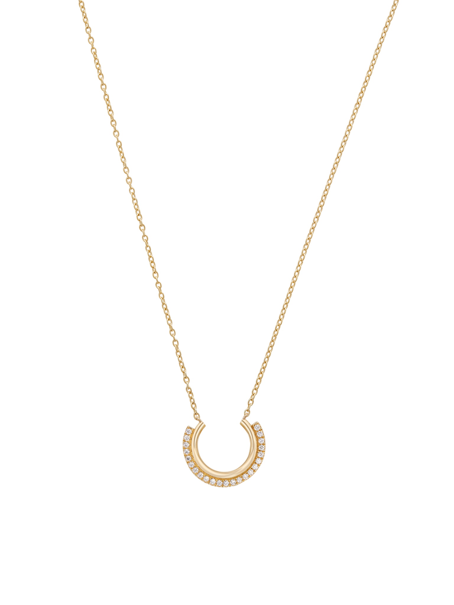 Diamond mini arc necklace